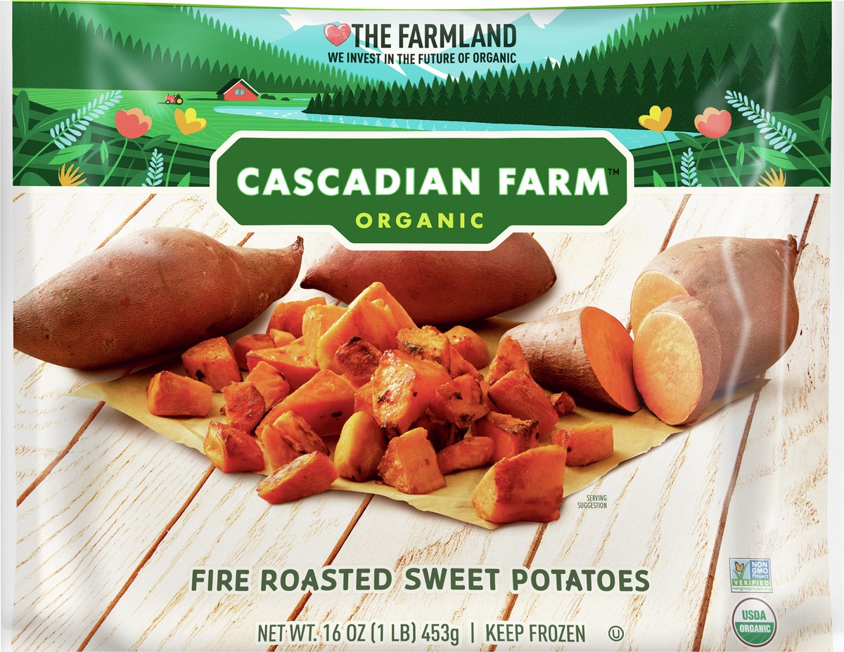 slide 6 of 9, Cascadian Farm Fire Roasted Sweet Potato, 16 oz