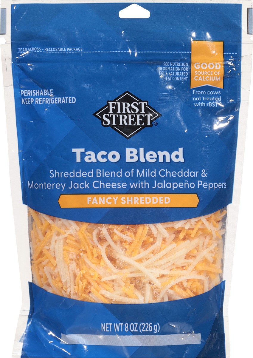 slide 6 of 13, First Street Taco Blend Fancy Shred, 8 oz