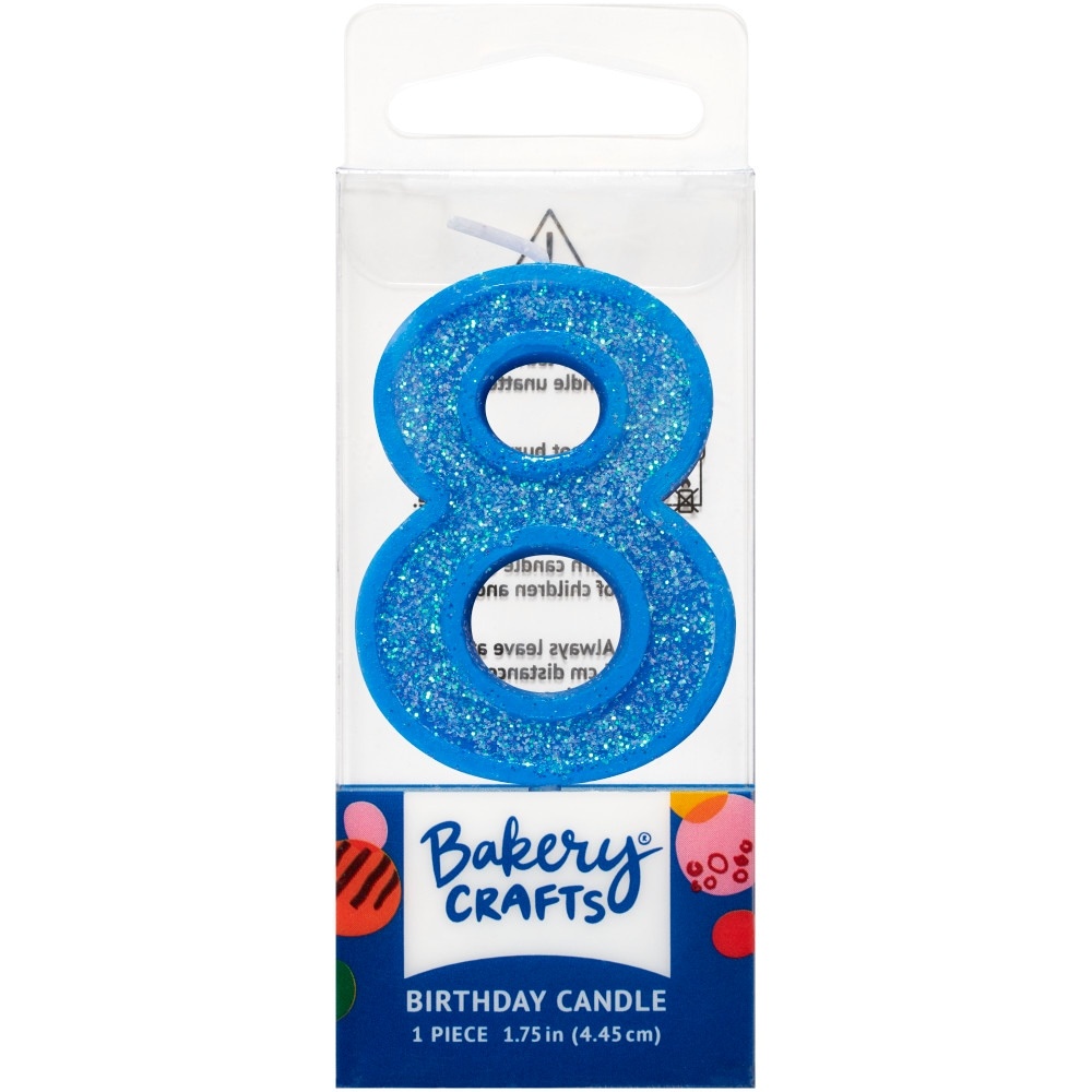 slide 1 of 1, DecoPac Eight Birthday Candle Cake Decoration - Blue, 1 ct