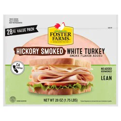 Foster Farms Hickory Smoked White Turkey Deli Meat - 28 oz