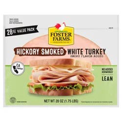 Foster Farms Hickory Smoked White Turkey Deli Meat - 28 oz