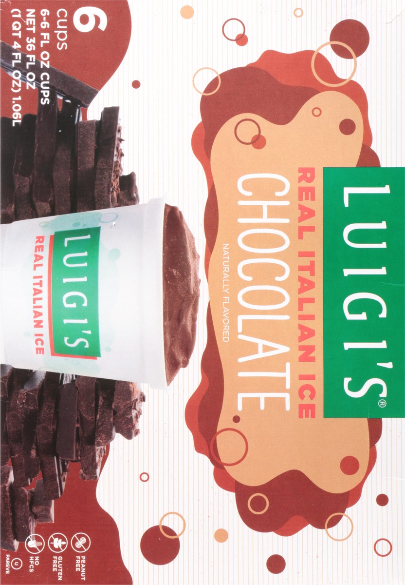 slide 5 of 9, Luigi's Chocolate Real Italian Ice 6 - 6 fl oz Cups, 6 ct