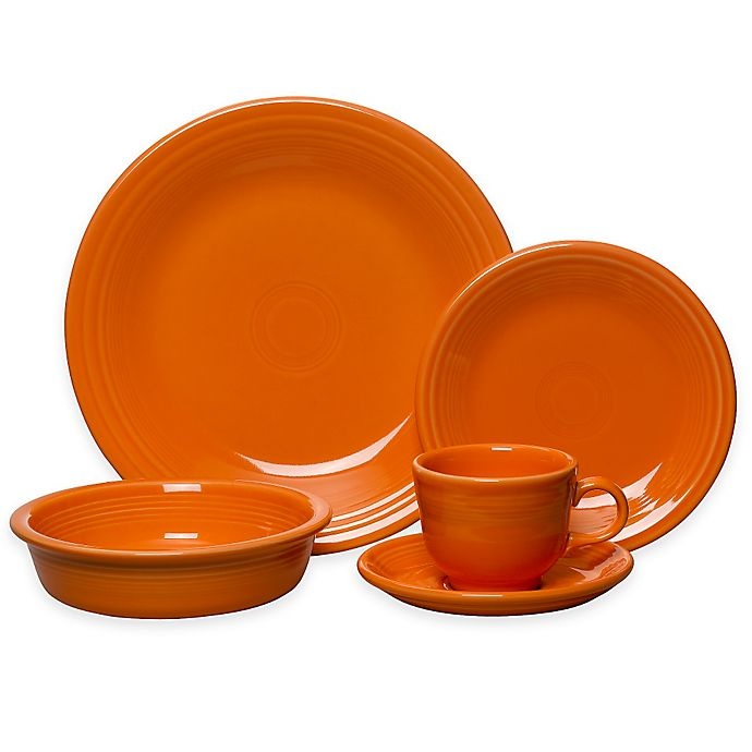 slide 1 of 1, Fiesta Place Setting - Tangerine, 5 ct