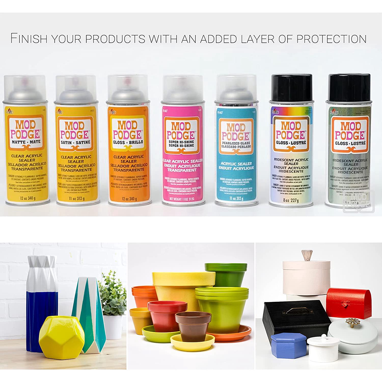 slide 2 of 3, Mod Podge Super Hi-Shine Acrylic Sealer, 11 oz