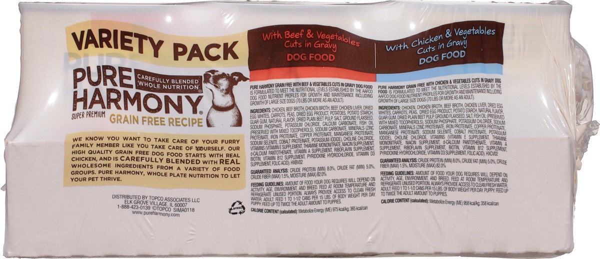 slide 13 of 13, Pure Harmony Grain Free Recipe Super Premium Dog Food Variety Pack 6 ea, 79.2 lb; 6 pk