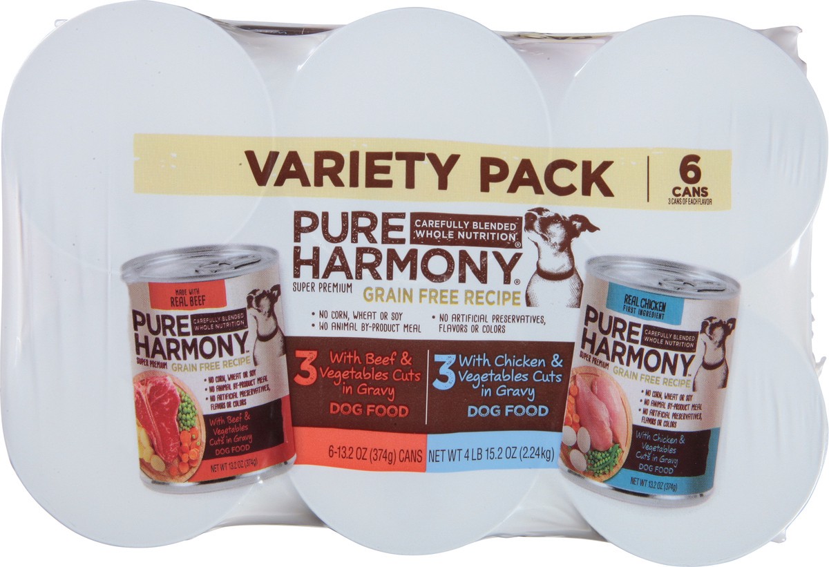slide 12 of 13, Pure Harmony Grain Free Recipe Super Premium Dog Food Variety Pack 6 ea, 79.2 lb; 6 pk