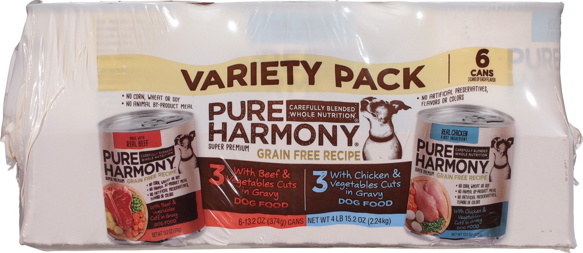 slide 3 of 13, Pure Harmony Grain Free Recipe Super Premium Dog Food Variety Pack 6 ea, 79.2 lb; 6 pk