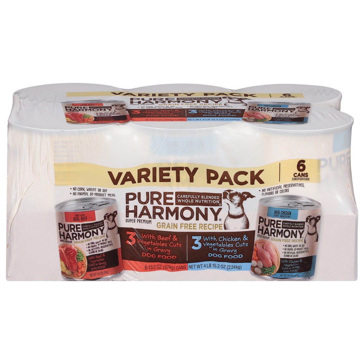 slide 1 of 13, Pure Harmony Grain Free Recipe Super Premium Dog Food Variety Pack 6 ea, 79.2 lb; 6 pk