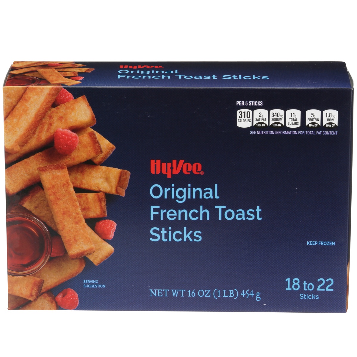 slide 1 of 1, Hy-vee Original French Toast Sticks, 16 oz