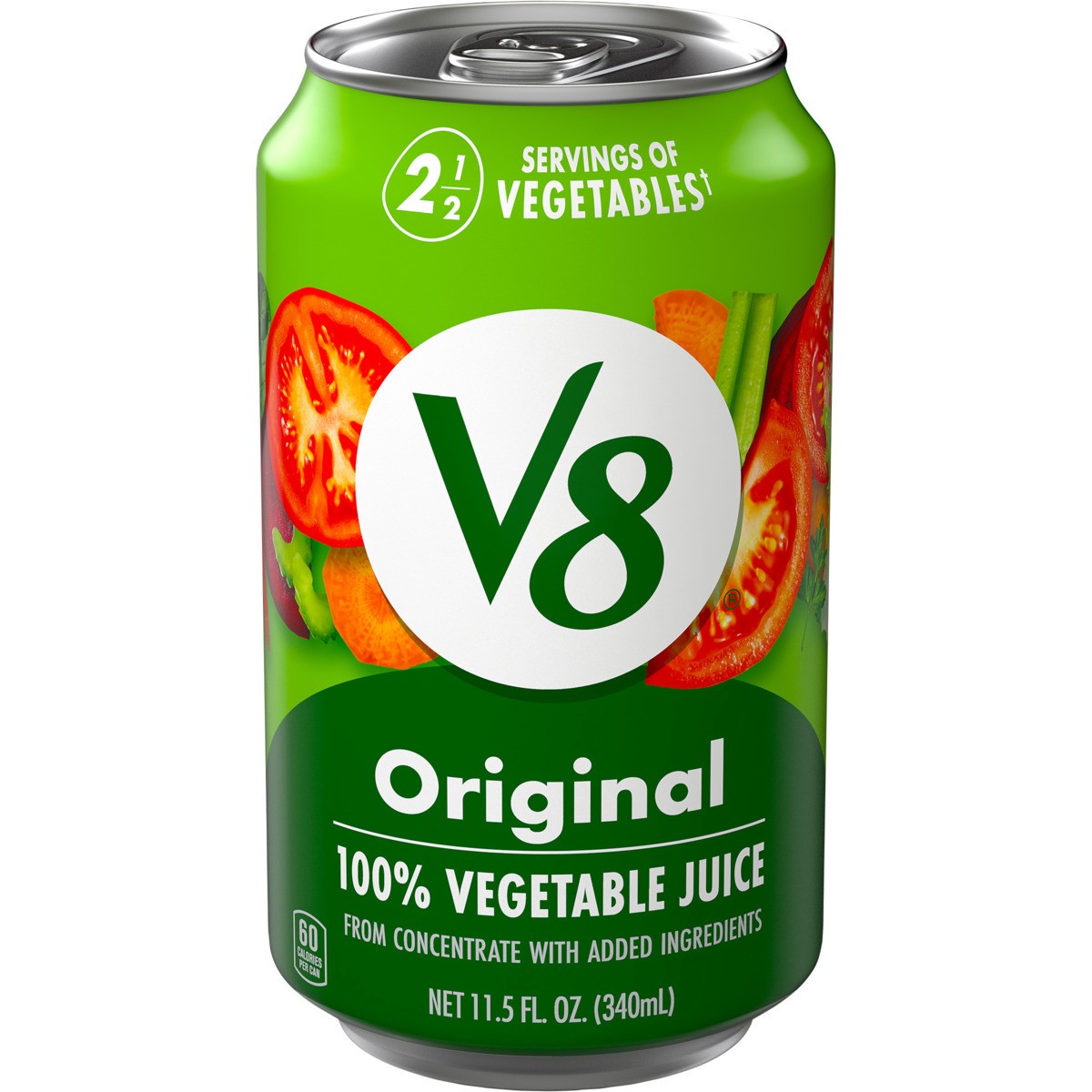 slide 1 of 11, V8 Original 100% Vegetable Juice, 11.5 fl oz Can, 11.5 oz