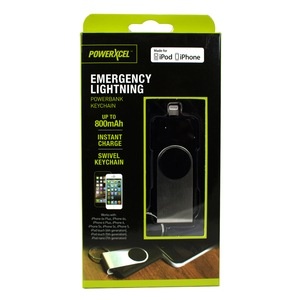 slide 1 of 1, PowerXcel Emergency Keychain Powerbank Lightning, 1 ct