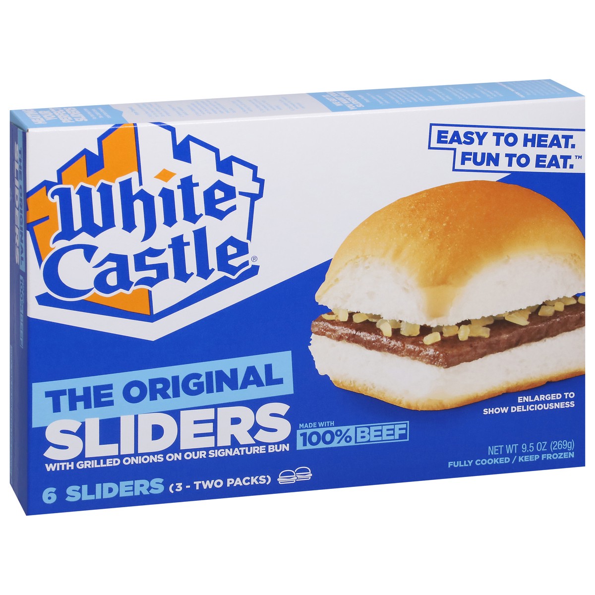 slide 5 of 9, White Castle Hamburgers, 6 ct