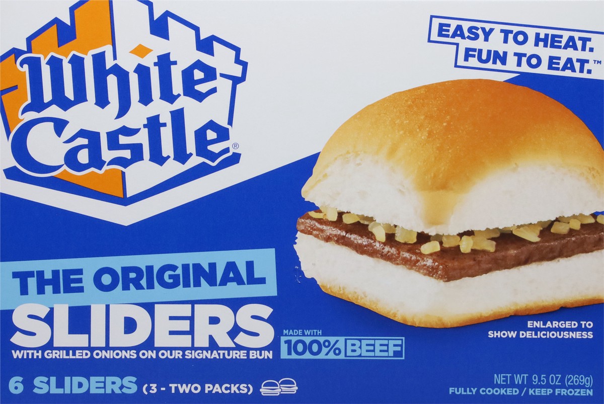 slide 9 of 9, White Castle Hamburgers, 6 ct