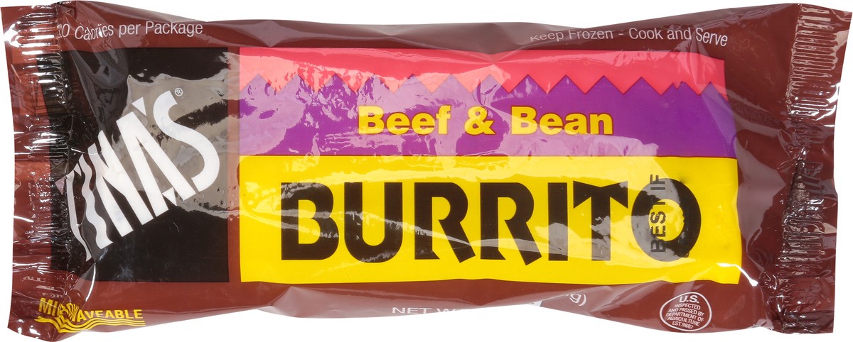 slide 6 of 9, Tina's Beef & Bean Burrito, 4 oz