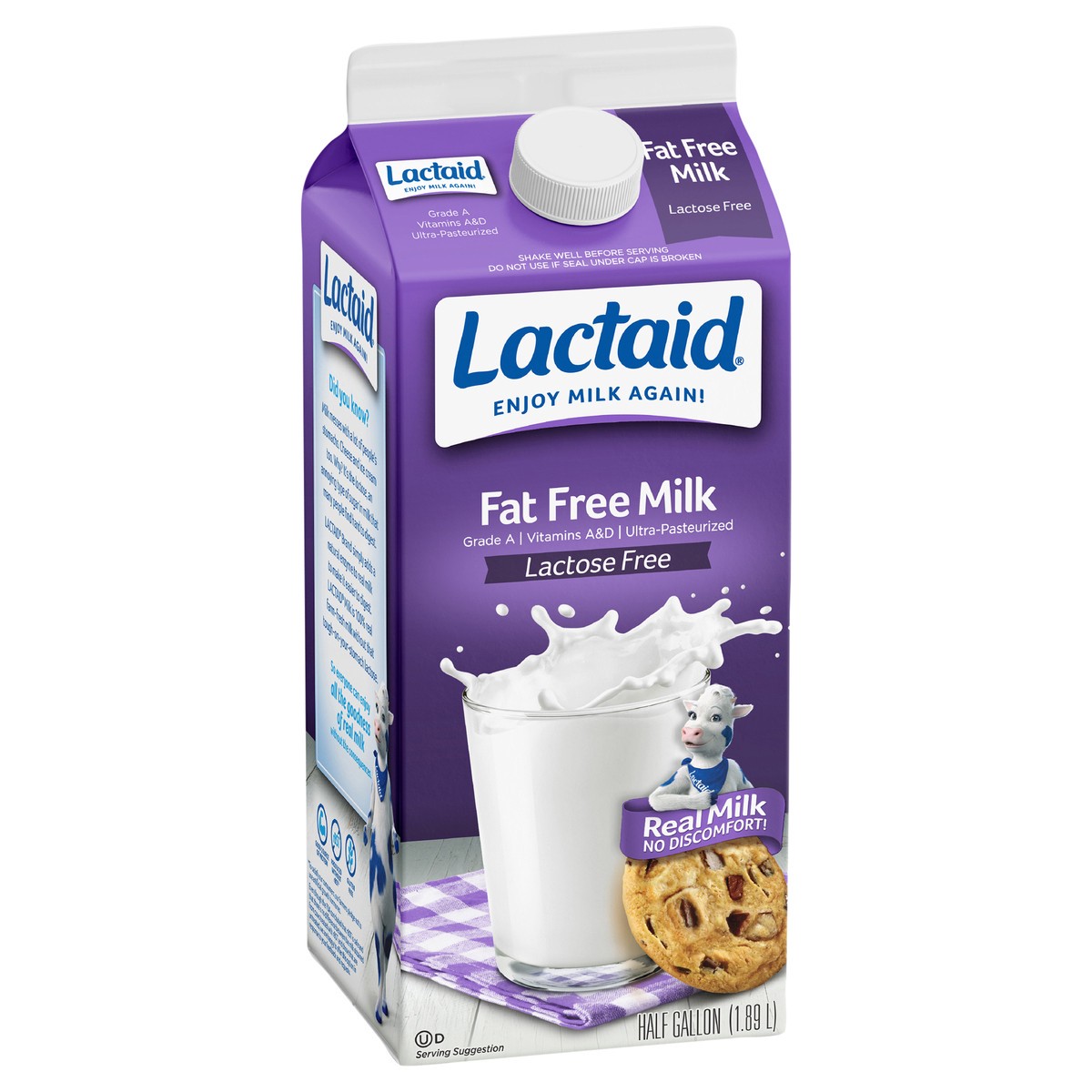 slide 2 of 9, Lactaid Fat Free Milk, 64 oz, 