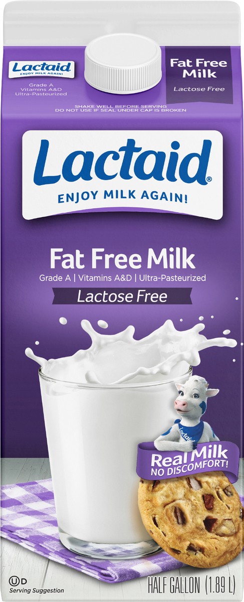 slide 6 of 9, Lactaid Fat Free Milk, 64 oz, 