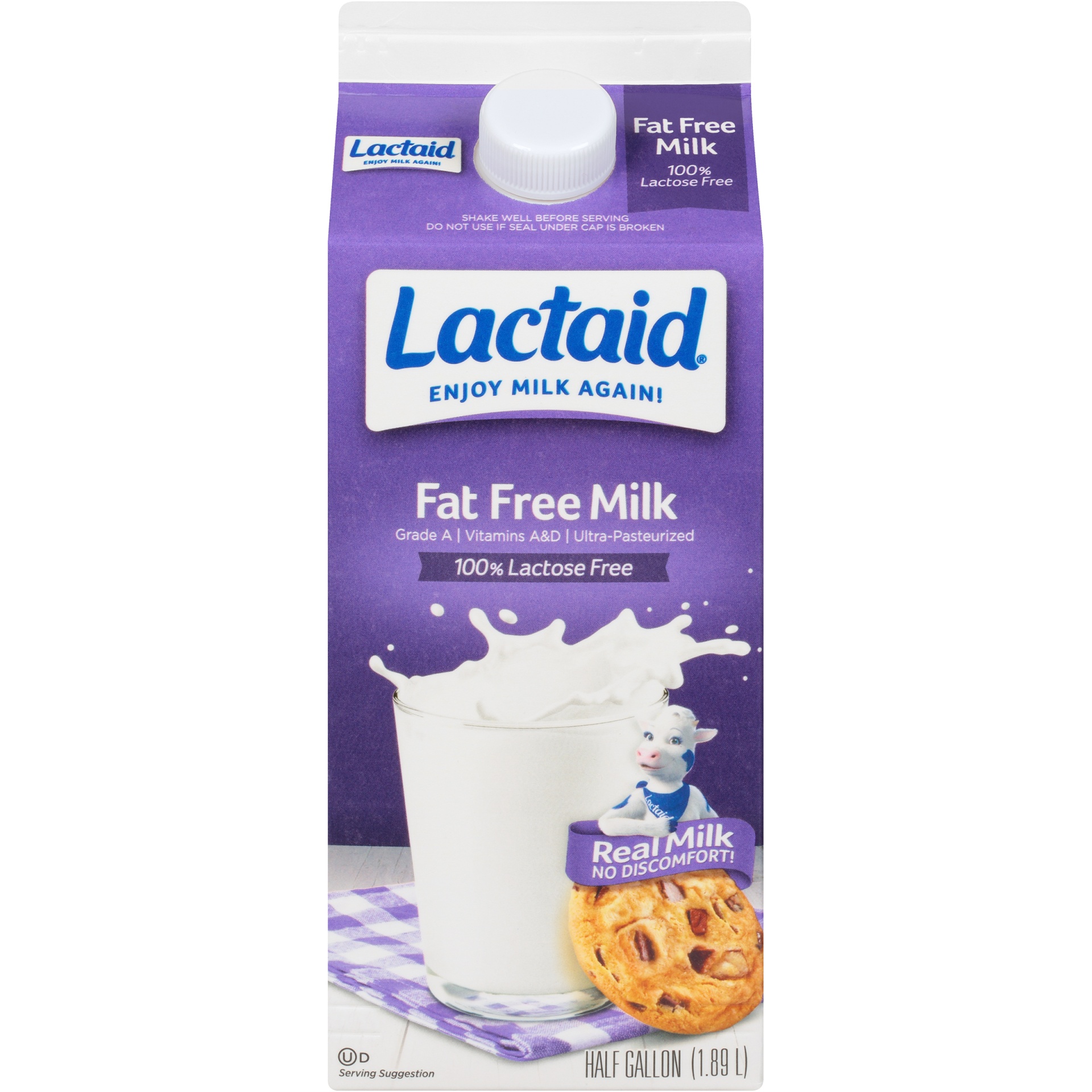 Lactaid 100% Lactose Free Fat Free Milk 64 oz | Shipt