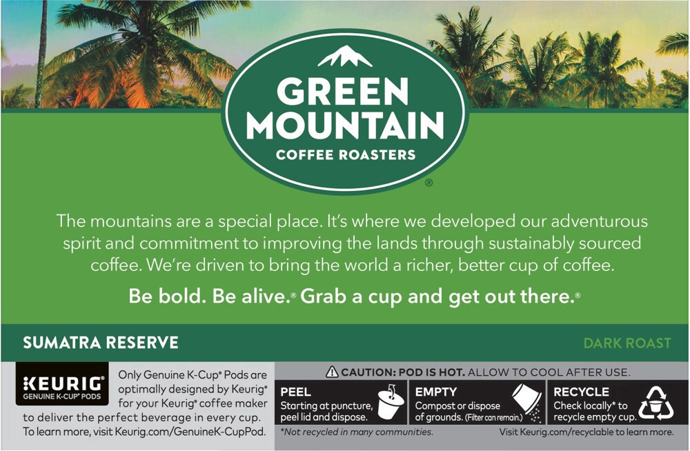 slide 2 of 5, Green Mountain Coffee K-Cup Sumatra Reserve, 10 ct