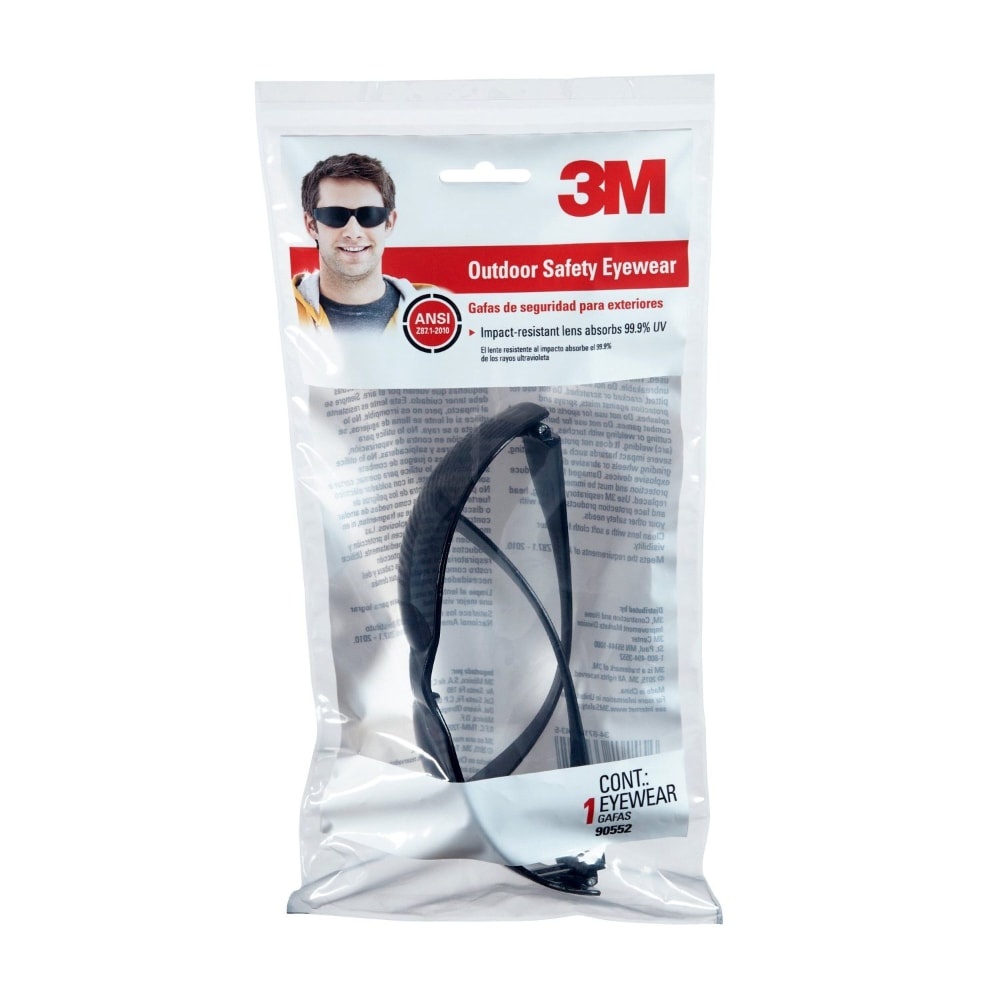 slide 1 of 1, 3M Anti-Scratch Safety Eyewear - Gray, 1 ct