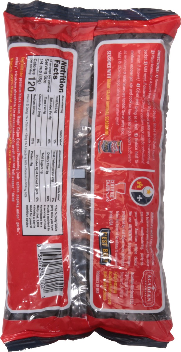 slide 4 of 13, Ragin' Cajun Fixin's Seasoned Black Beans 16 oz, 16 oz