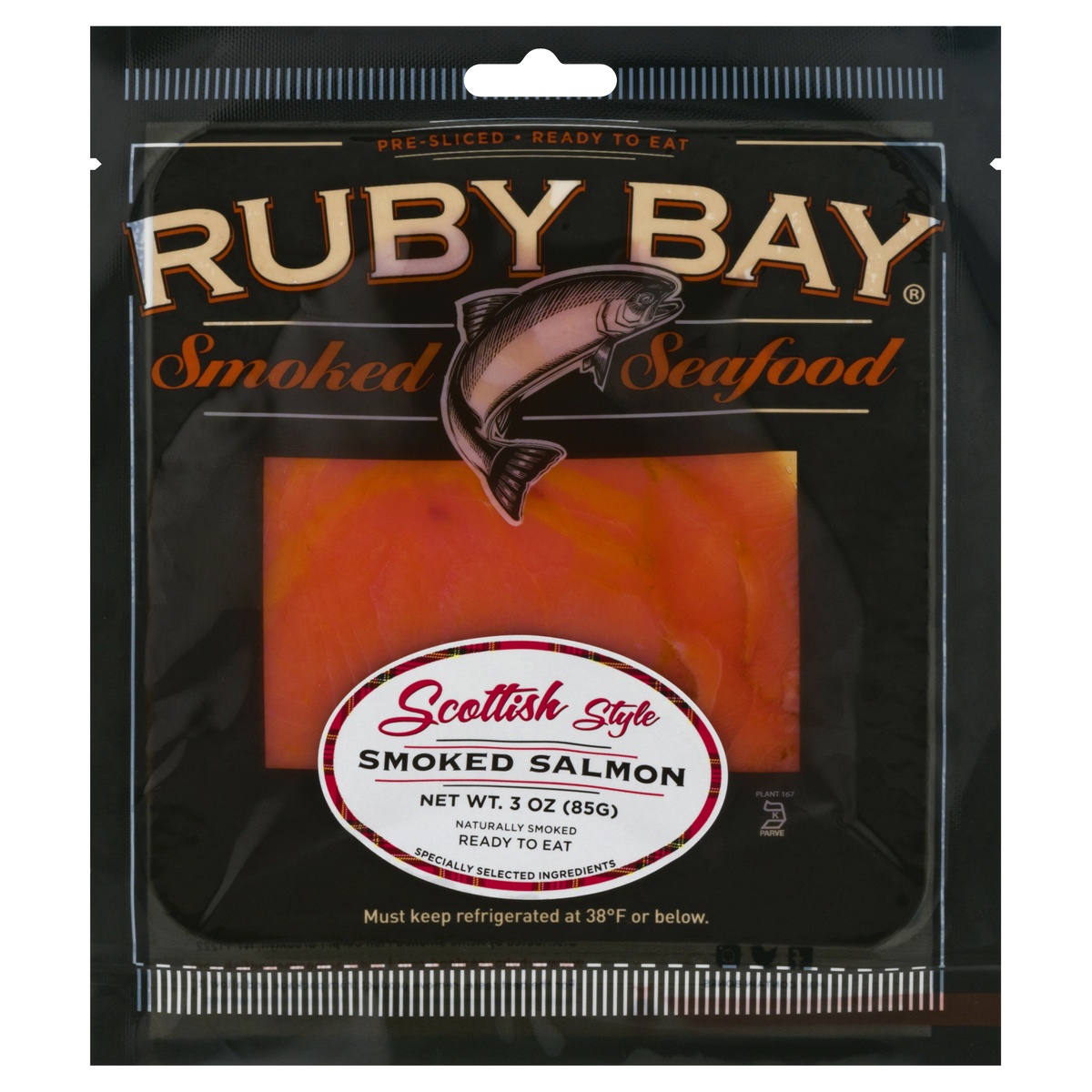 slide 1 of 1, Ruby Bay Scottish Style Smoked Smoked Salmon 3 oz, 3 oz