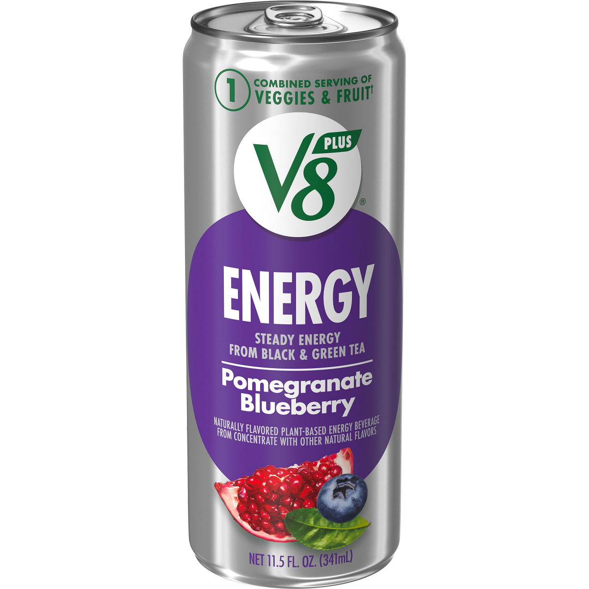 slide 1 of 29, V8 +Energy Pomegranate Blueberry Juice Energy Drink- 11.5 fl oz, 11.5 oz