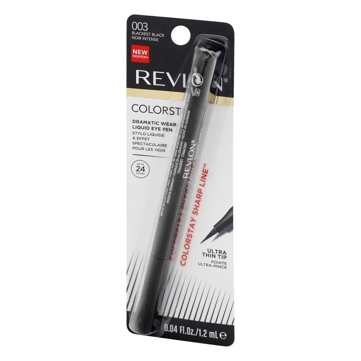 slide 4 of 9, Revlon Blackest Black 003 Dramatic Wear Ultra Thin Tip Liquid Eye Pen 0.04 oz, 0.04 oz