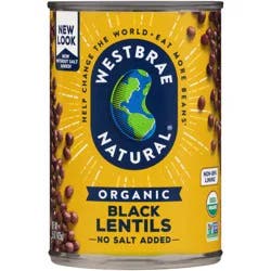 Westbrae Natural Organic Black Lentils 15 oz Can
