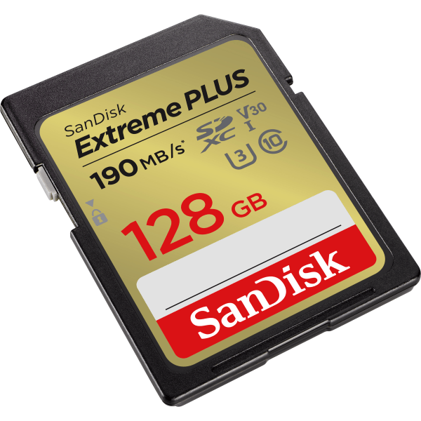 slide 2 of 4, SanDisk Extreme Plus Secure Digital Speed Bump Memory Card, 128Gb, 1 ct