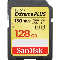 SanDisk Extreme Plus Secure Digital Speed Bump Memory Card, 128Gb