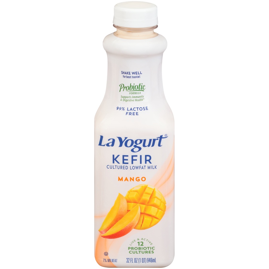 slide 1 of 8, La Yogurt Kefir Mango, 32 fl oz