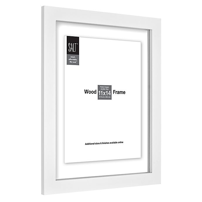 slide 2 of 2, SALT Floating Wall Picture Frame - White, 11 in x 14 in