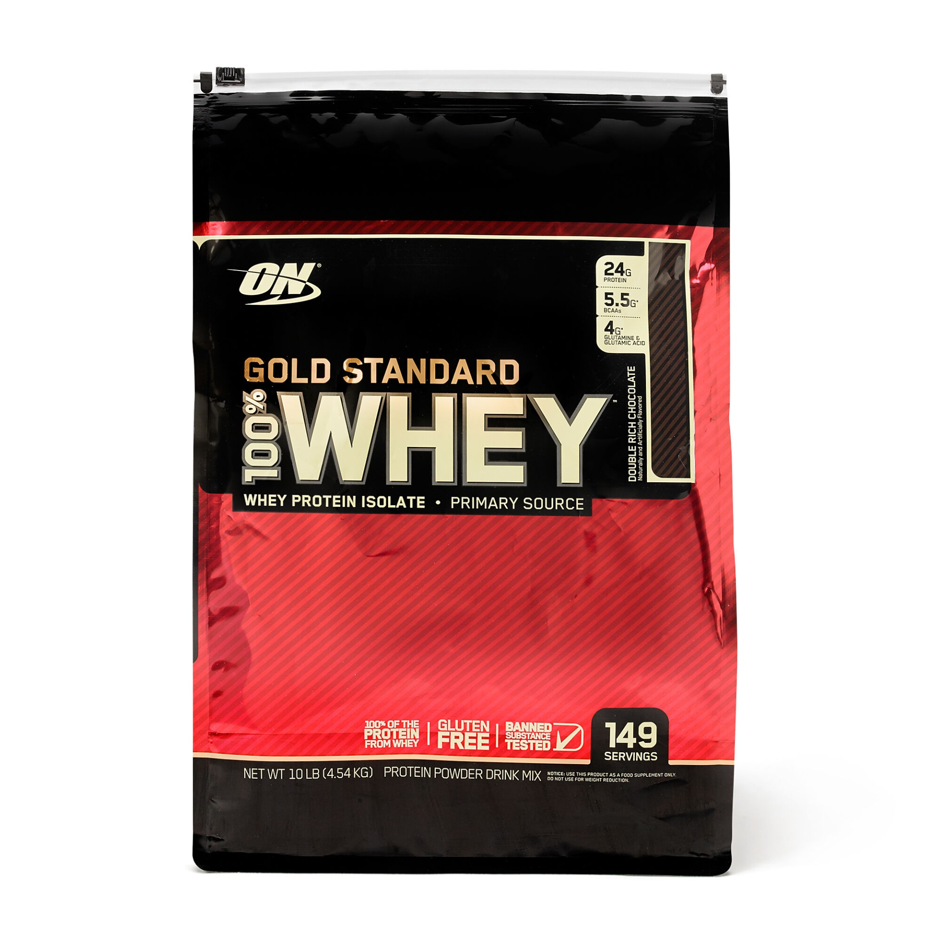 slide 1 of 1, Optimum Nutrition Gold Standard 100% Whey - Double Rich Chocolate, 10 lb