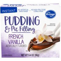 Kroger Instant French Vanilla Pudding & Pie Filling