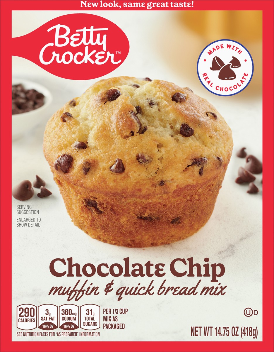slide 6 of 9, Betty Crocker Chocolate Chip Muffin & Quick Bread Mix, 14.75 oz