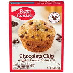 Betty Crocker Chocolate Chip Muffin and Quick Bread Mix, 14.75 oz