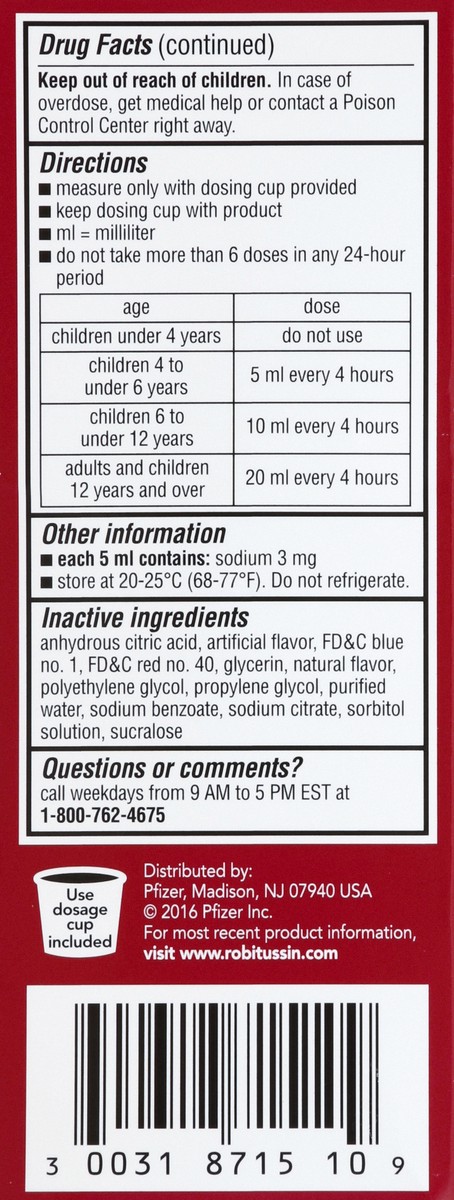 slide 4 of 4, Robitussin Children's Cough & Chest Congestion DM Grape Flavor, 4 fl oz