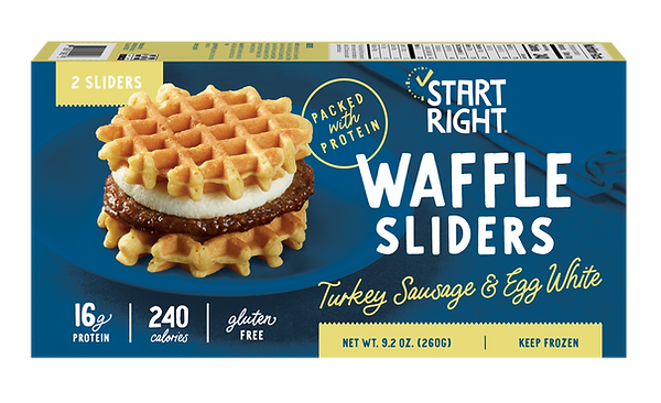 slide 1 of 1, Start Right Turkey Sausage And Egg Waffle Slider 9.2 Ounces, 9.2 oz