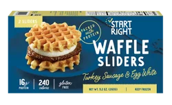 Start Right Turkey Sausage And Egg Waffle Slider 9.2 oz