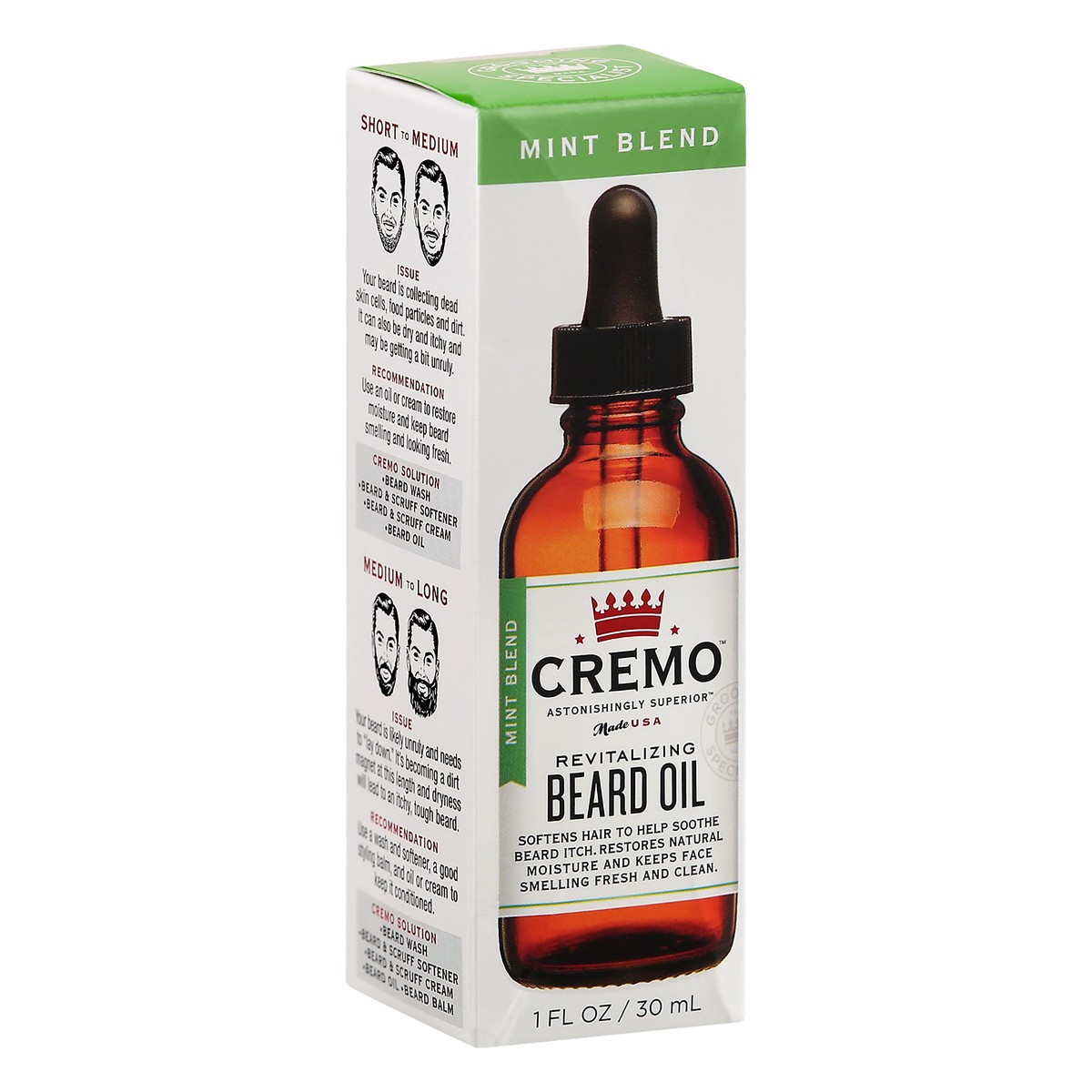 slide 2 of 9, Cremo Tea Tree Mint Revitalizing Beard Oil, 1 oz