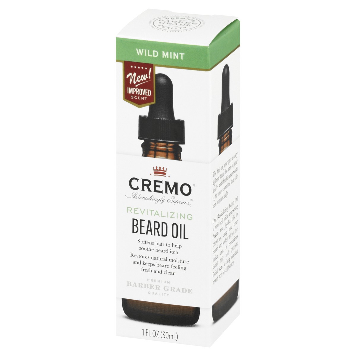 slide 5 of 9, Cremo Astonishingly Superior Revitalizing Wild Mint Beard Oil 1 oz, 1 oz