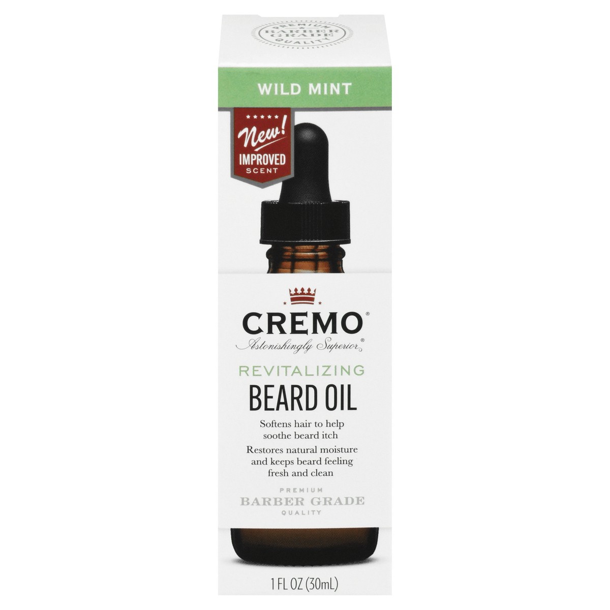 slide 1 of 9, Cremo Tea Tree Mint Revitalizing Beard Oil, 1 oz