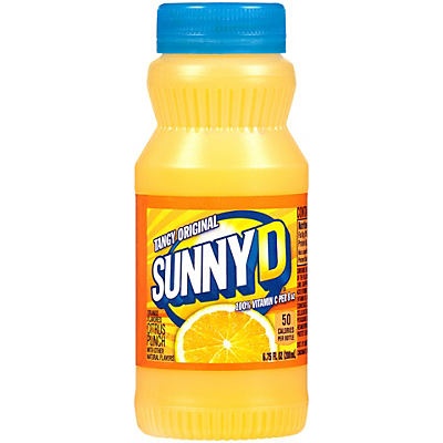 slide 1 of 3, Sunny D Tangy Original Orange Flavored Citrus Punch, 6.75 fl oz