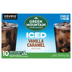 Green Mountain Coffee Roasters ICED Vanilla Caramel, Single Serve Keurig K-Cup Pods, Flavored Iced Coffee- 4 oz