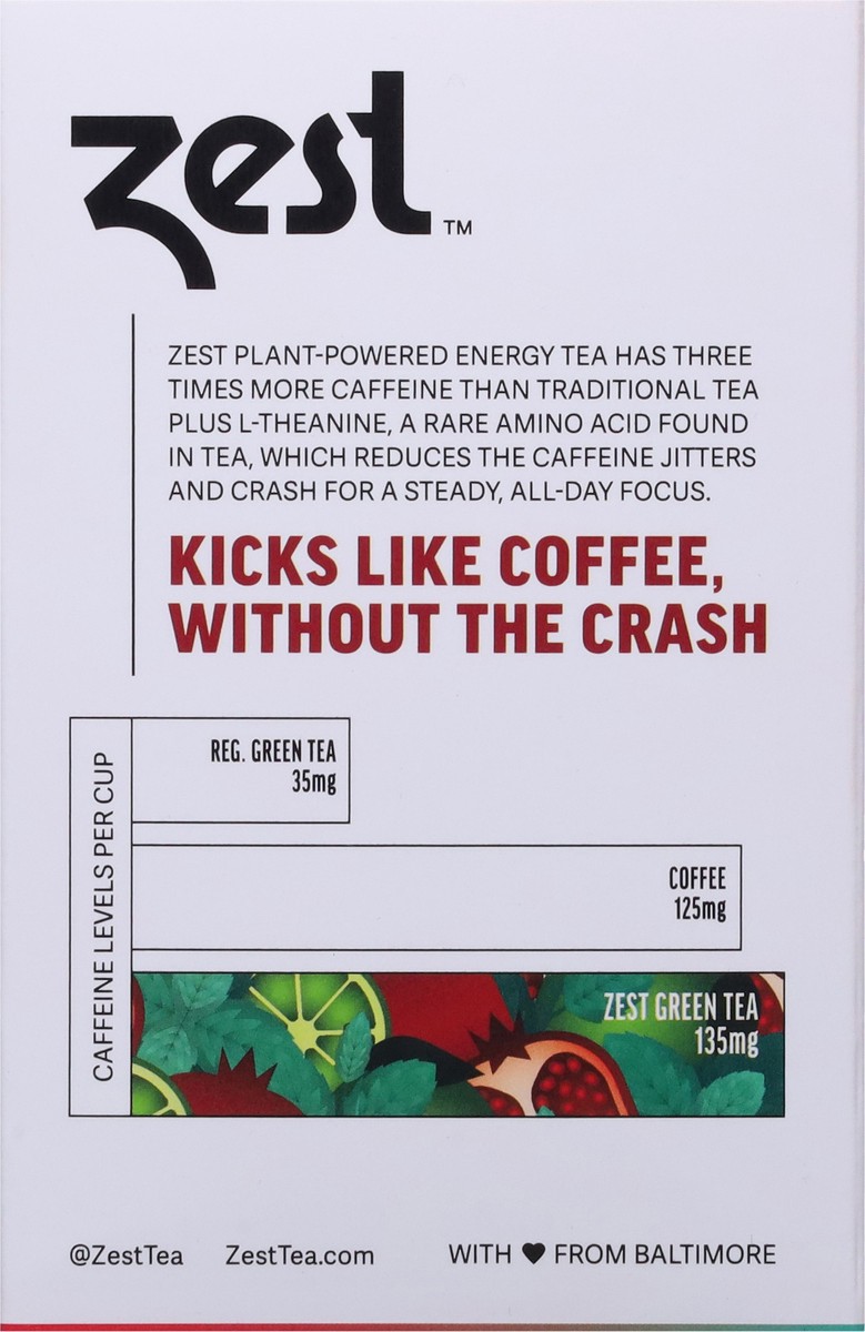 slide 3 of 14, Zest Pomegranate Mojito Green Tea 15 Tea Bags, 15 ct