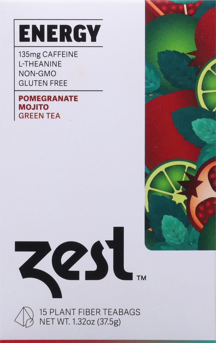 slide 2 of 14, Zest Pomegranate Mojito Green Tea 15 Tea Bags, 15 ct