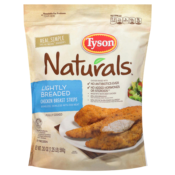 slide 1 of 1, Tyson Chicken Breast Strips 24 oz, 24 oz