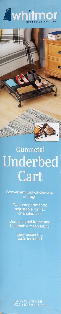 slide 7 of 10, Whitmor Gunmetal Underbed Cart 1 ea, 1 ct