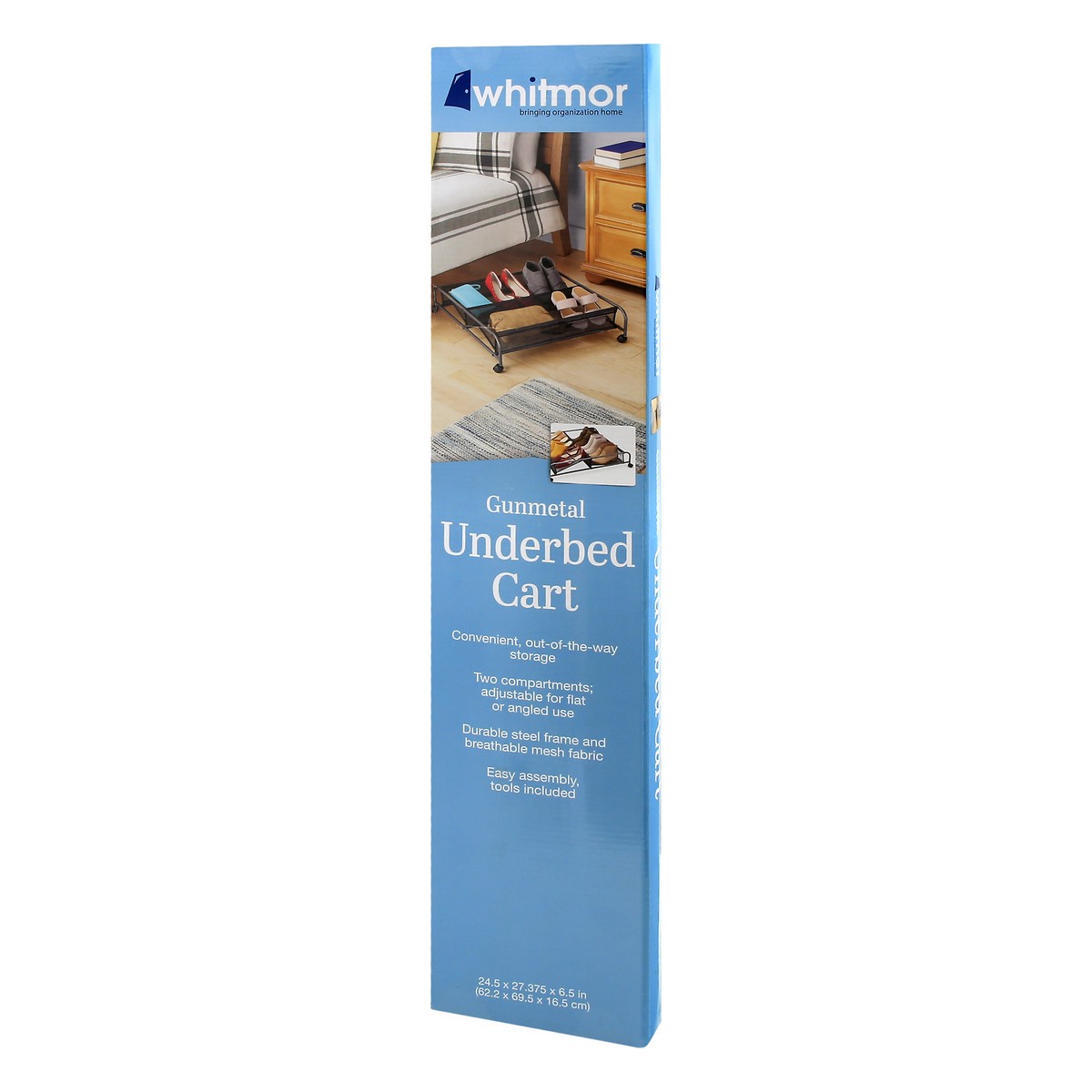 slide 4 of 10, Whitmor Gunmetal Underbed Cart 1 ea, 1 ct