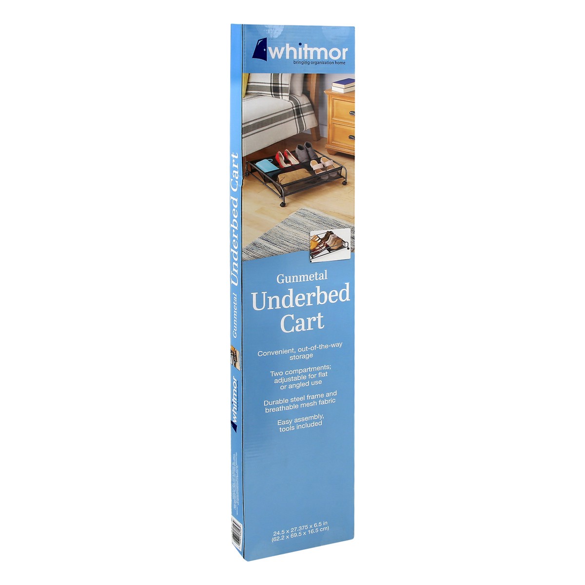 slide 10 of 10, Whitmor Gunmetal Underbed Cart 1 ea, 1 ct